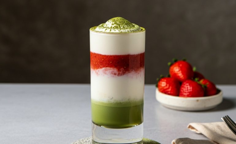 Strawberry Matcha Latte: A Delightfully Pink Spring Drink