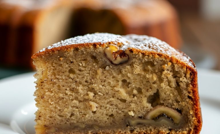 The Perfect Banana Walnut Cake Recipe (Moist Every Time!)