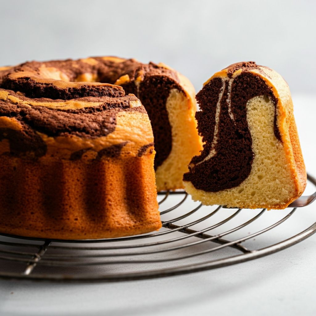 Marble Cake – A Swirl of Chocolate and Vanilla Perfection