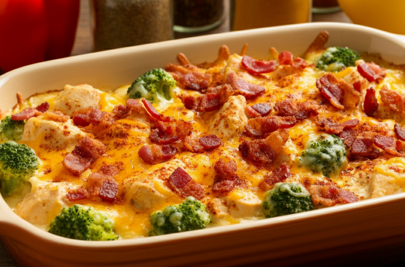 Cheesy Chicken Broccoli Rice Casserole Recipe