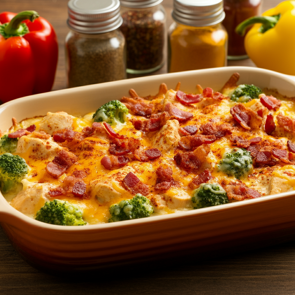 Cheesy Chicken Broccoli Rice Casserole Recipe